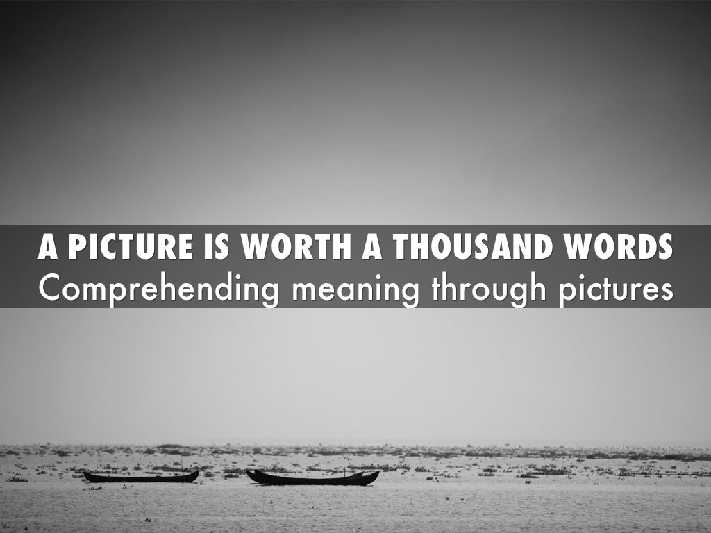 A picture is worth a thousand words