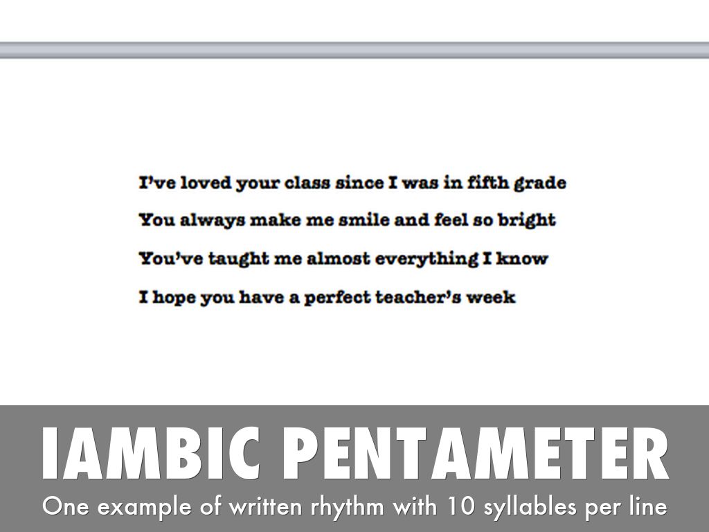 iambic pentameter shakespeare sonnet