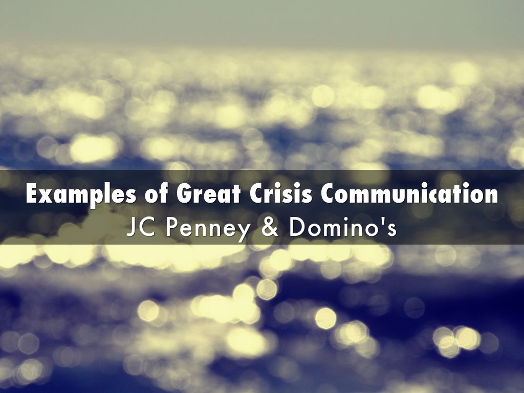 Examples of Great Crisis Communication