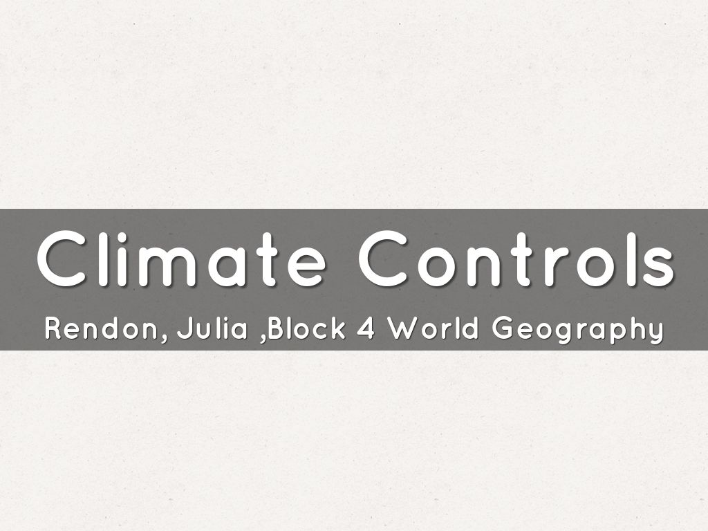 Climate Controls