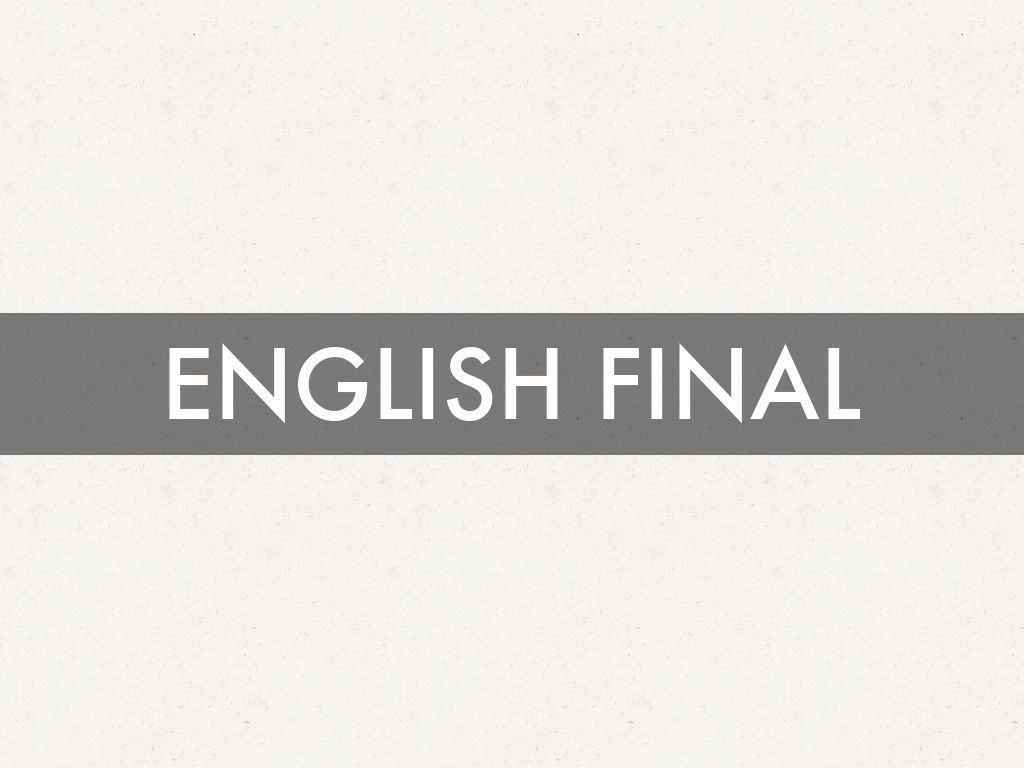 ENGLISH Final