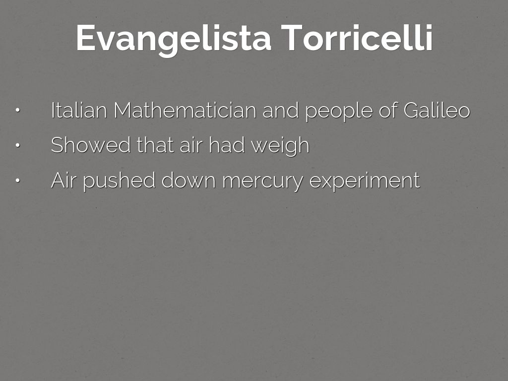 Evangelista Torricelli Atomic Theory