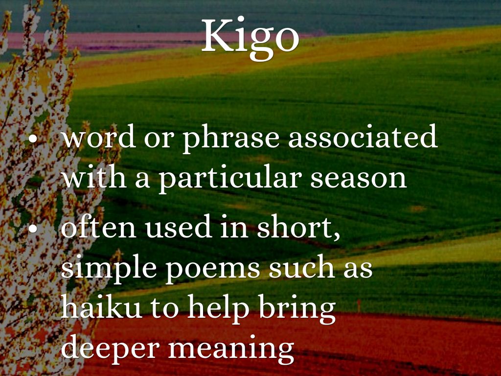 Haiku Using Kigo Example Japanese Poetry Project by frankie.laxmaster