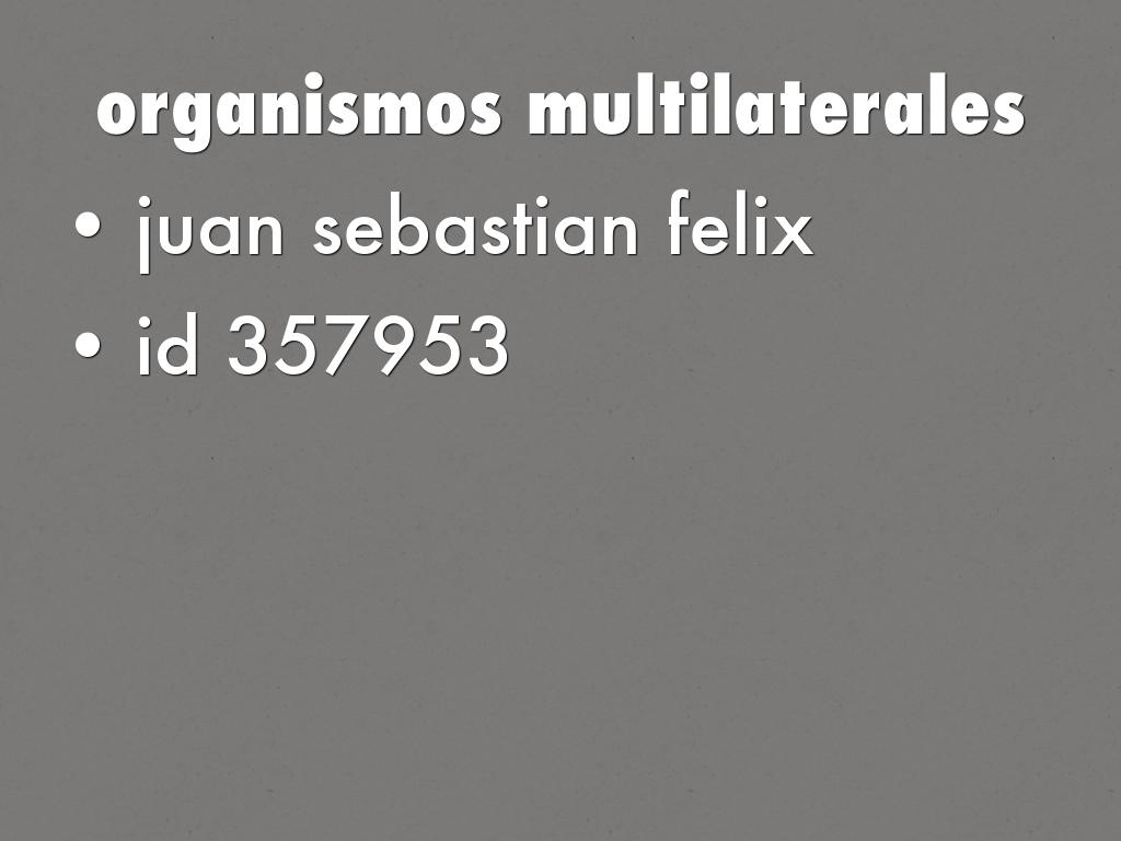 ORGANISMOS MULTILATERALES 