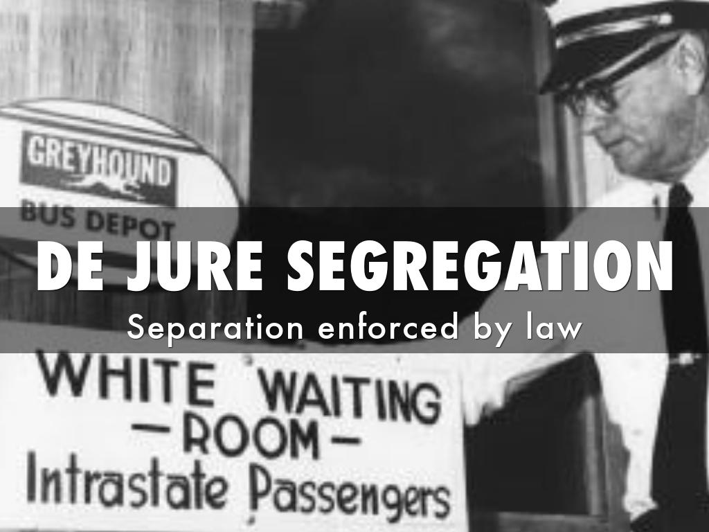 what does de facto segregation mean