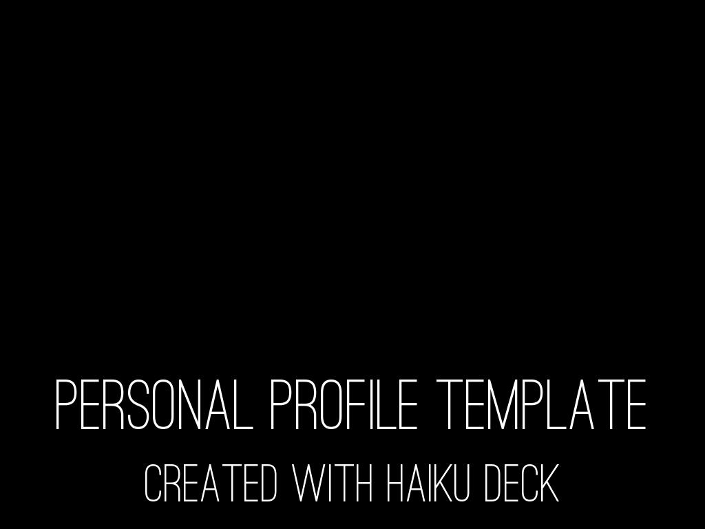 Copia de Personal Profile Template