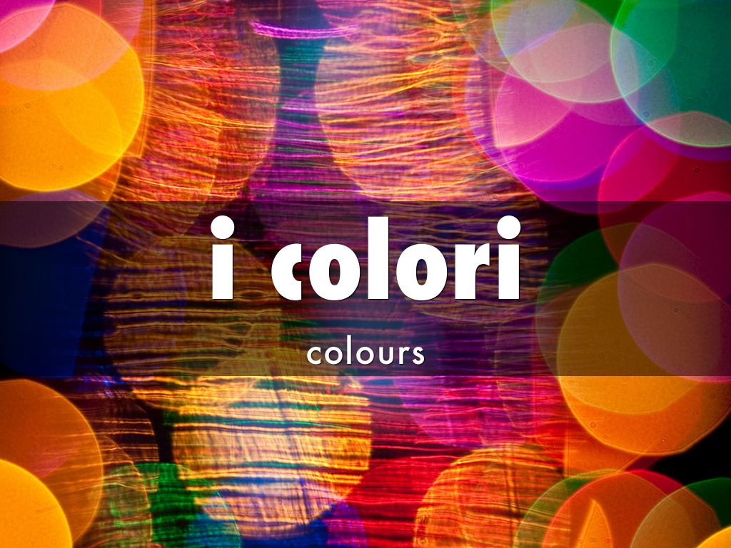 i colori