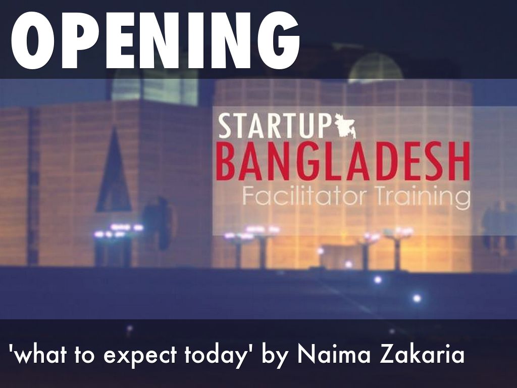 Startup Bangladesh Facilitator training