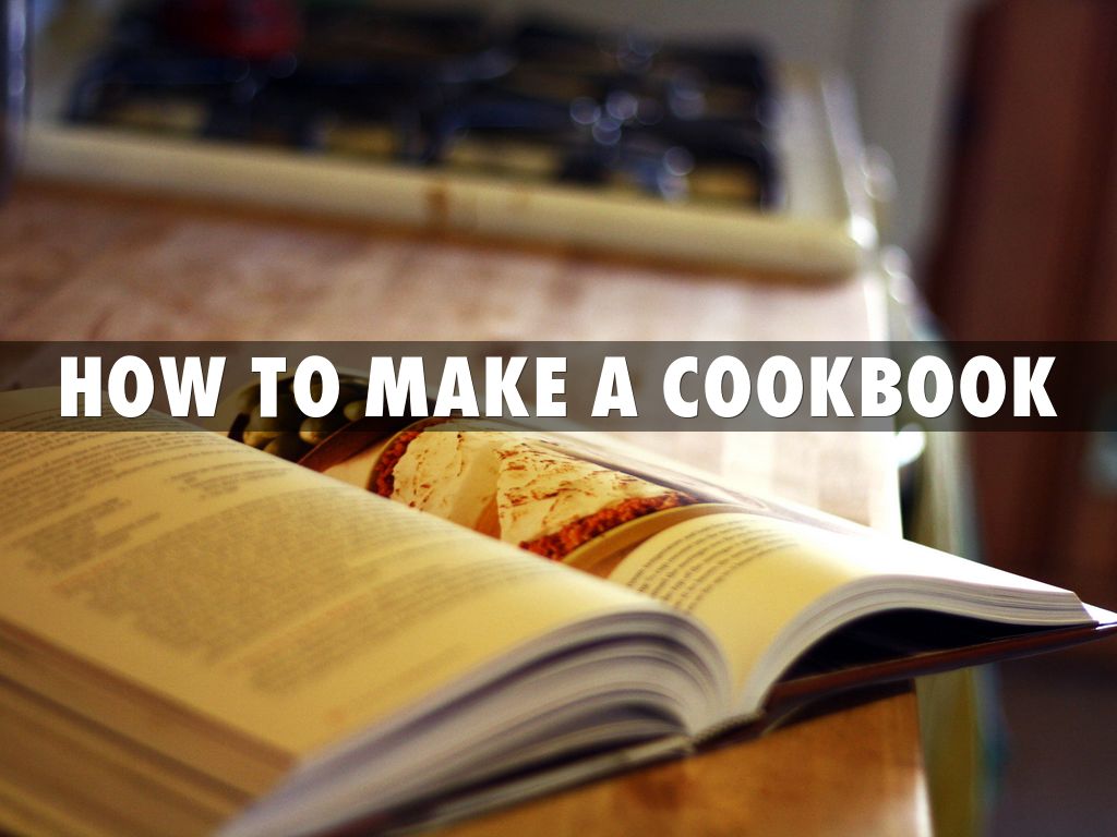 How to make a cookbook