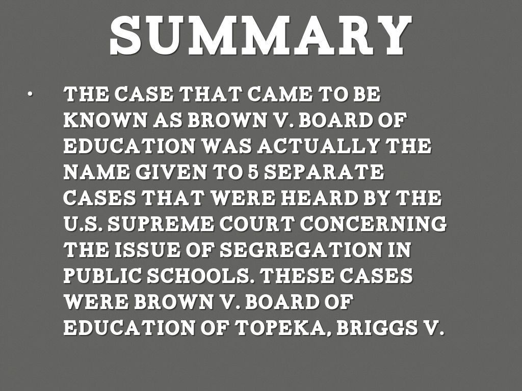 brown v board of education impact