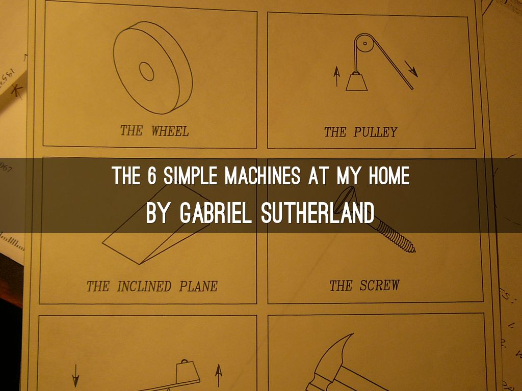 the 6 simple machines at my home