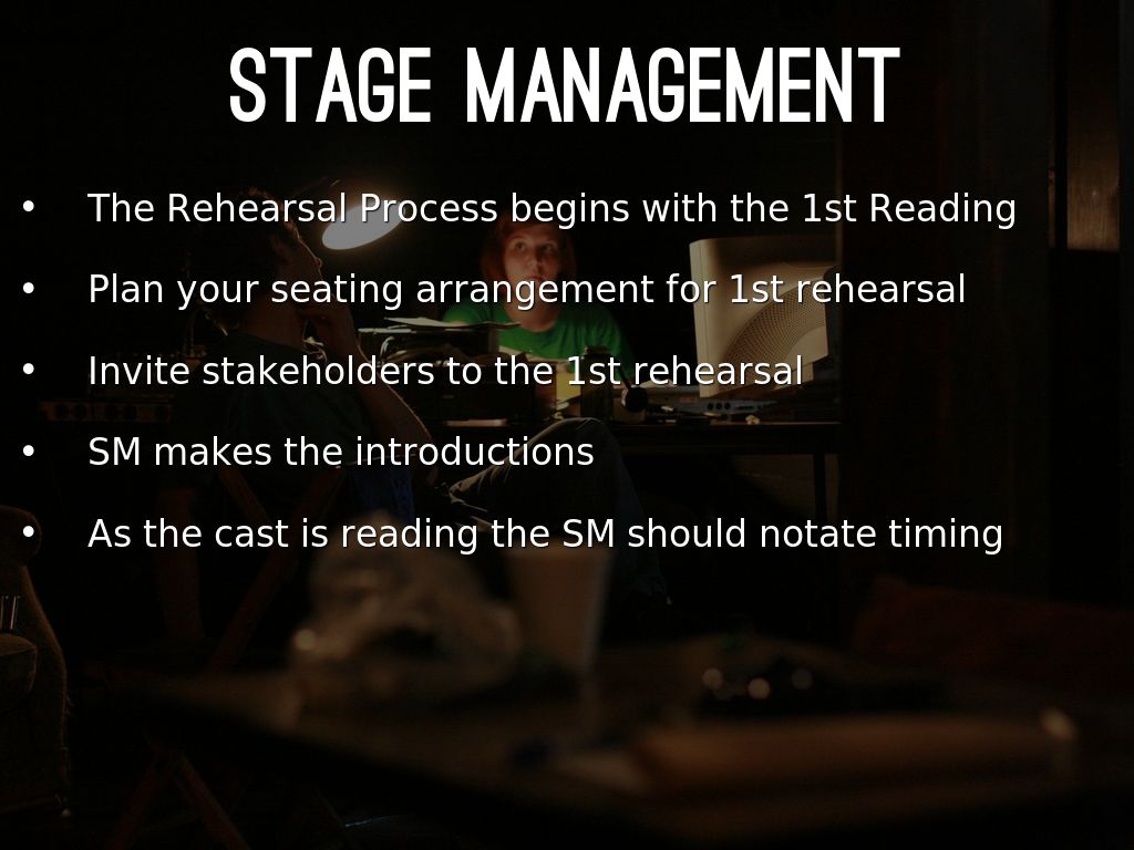 Stage Management by kara.kindall