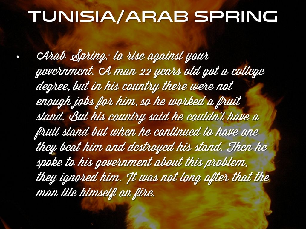 Story Of Tunisia & Arab Spring 
