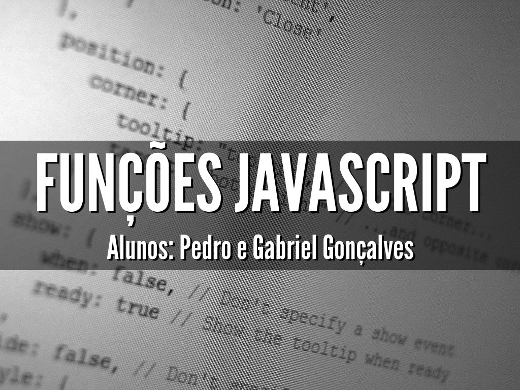 FUNÇÕES JAVASCRIPT