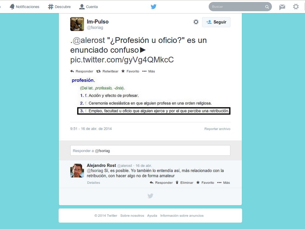 Escribir en Twitter by rostalejandro