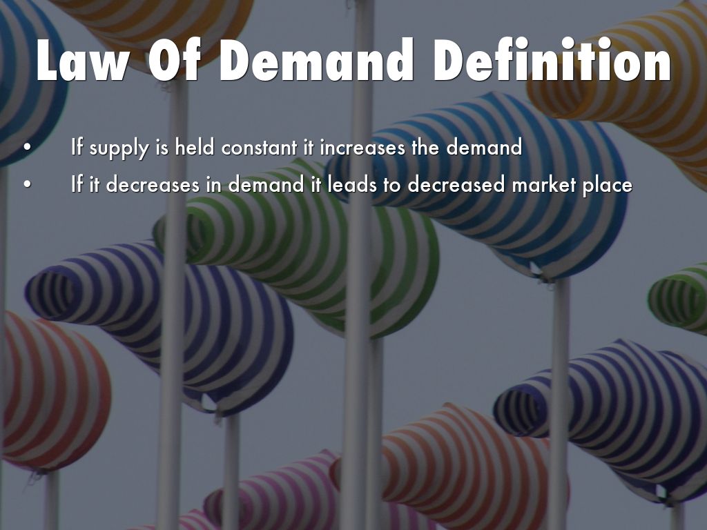 Law Of Demand Definition