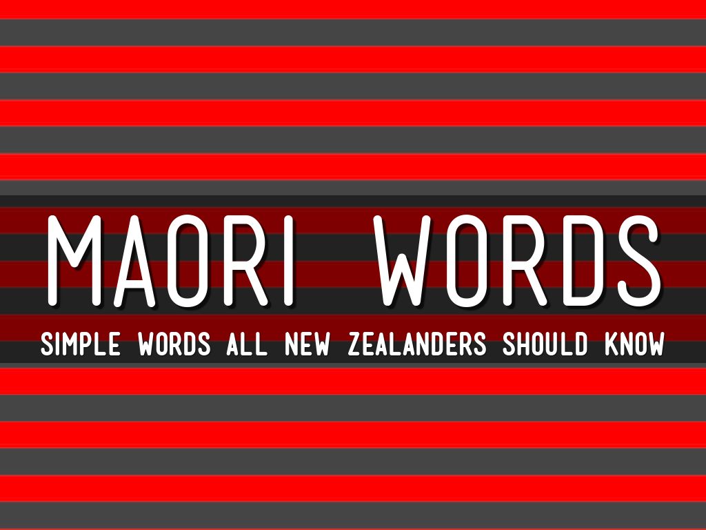 Maori words