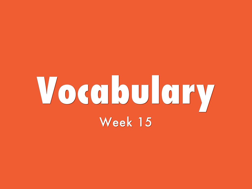 Vocabulary