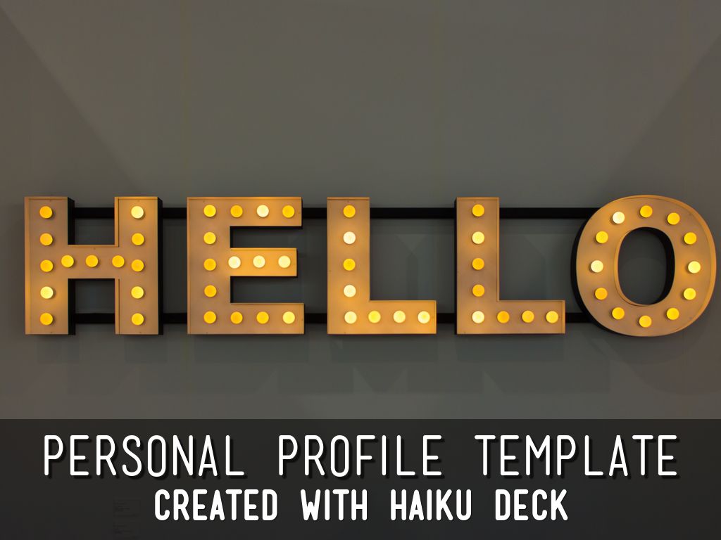 Copy of Personal Profile Template
