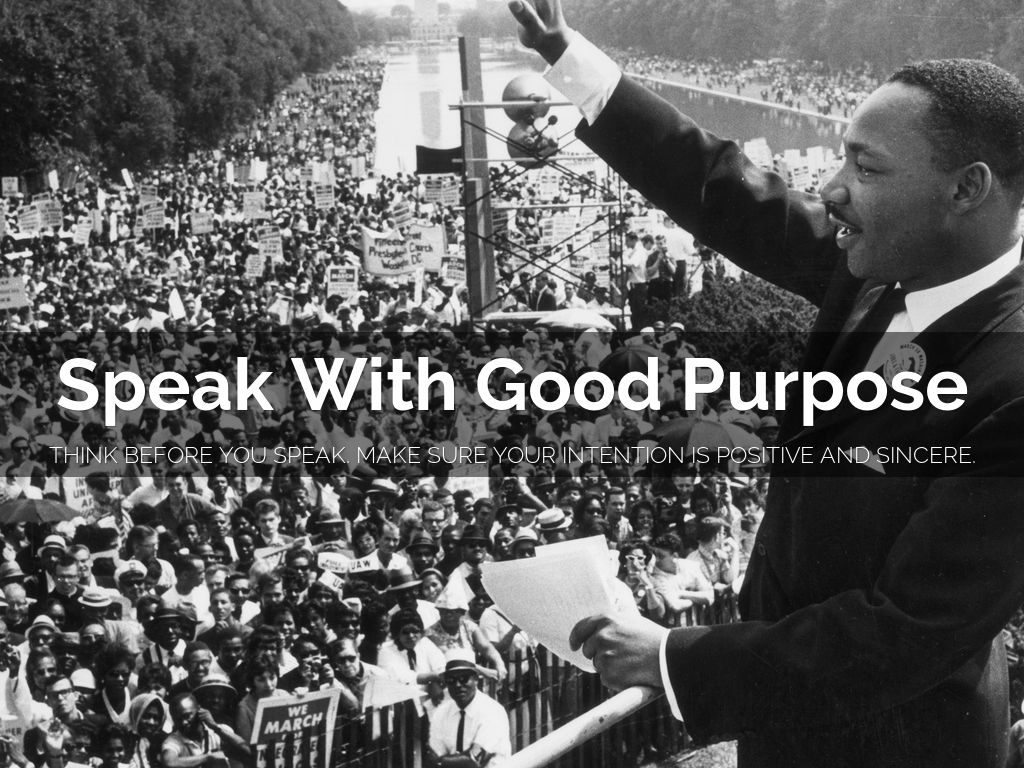 Speak With Good Purpose