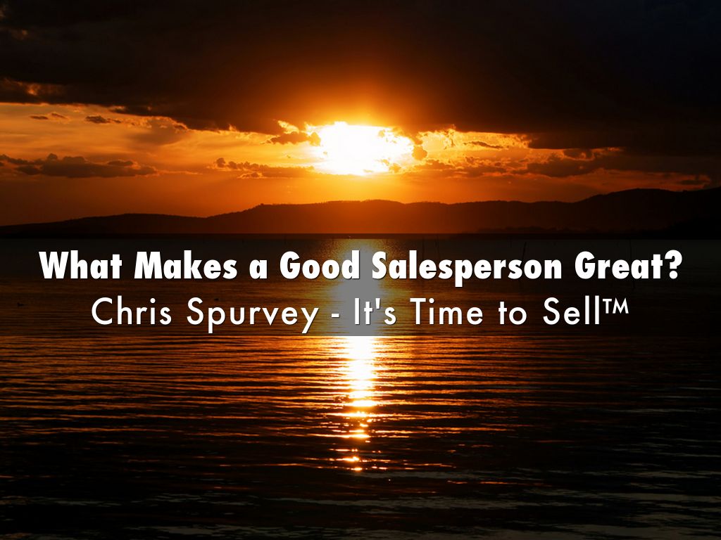 What Makes a Good Salesperson Great?