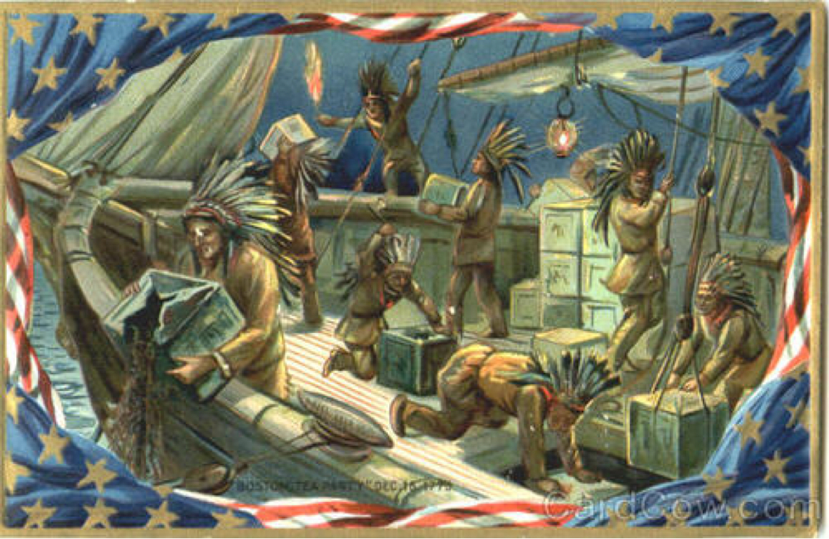 did the boston tea party dress up as indians Disguising Themselves as Indians Was an Act of Cowardice