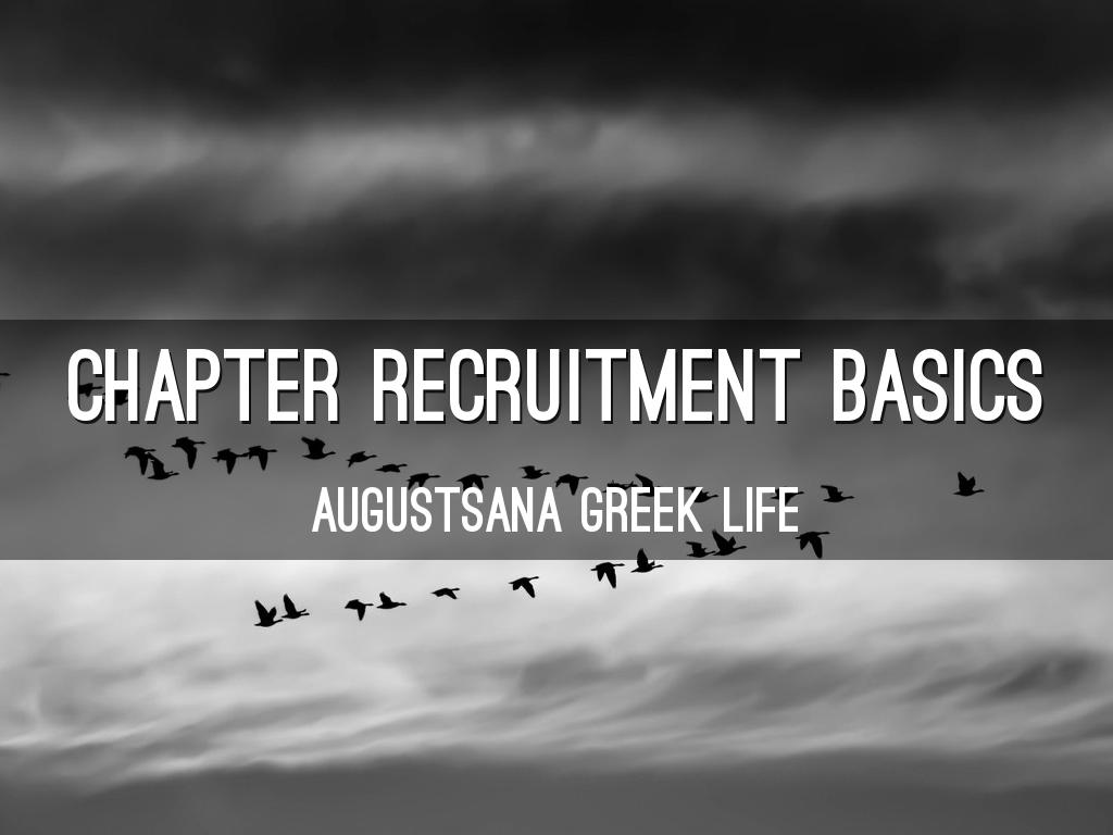 Chapter Recruitment Basics
