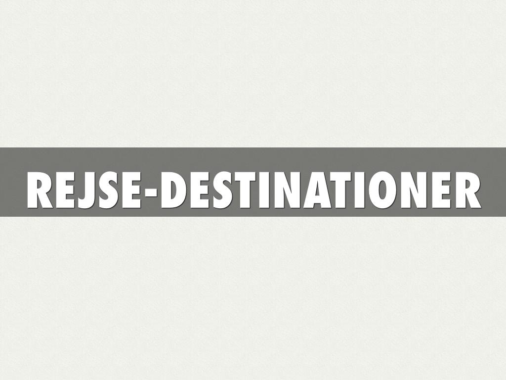 Rejsedestinationer