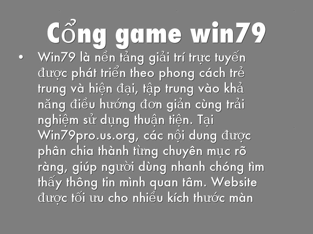 Cổng game win79