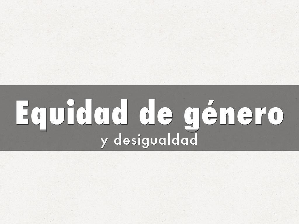 Equidad de género