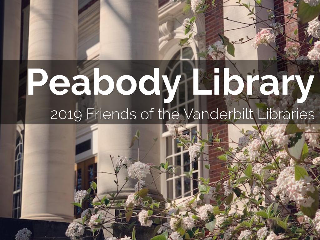 Peabody Library 2019 Friends of the Libraries