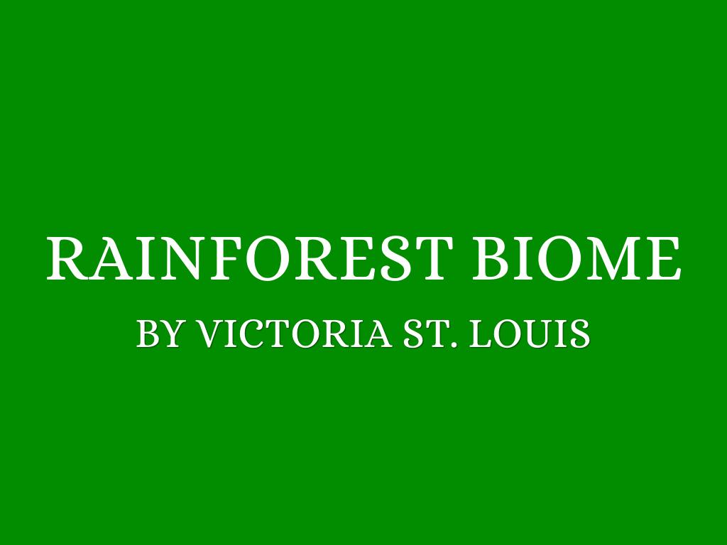 Rainforest Biome