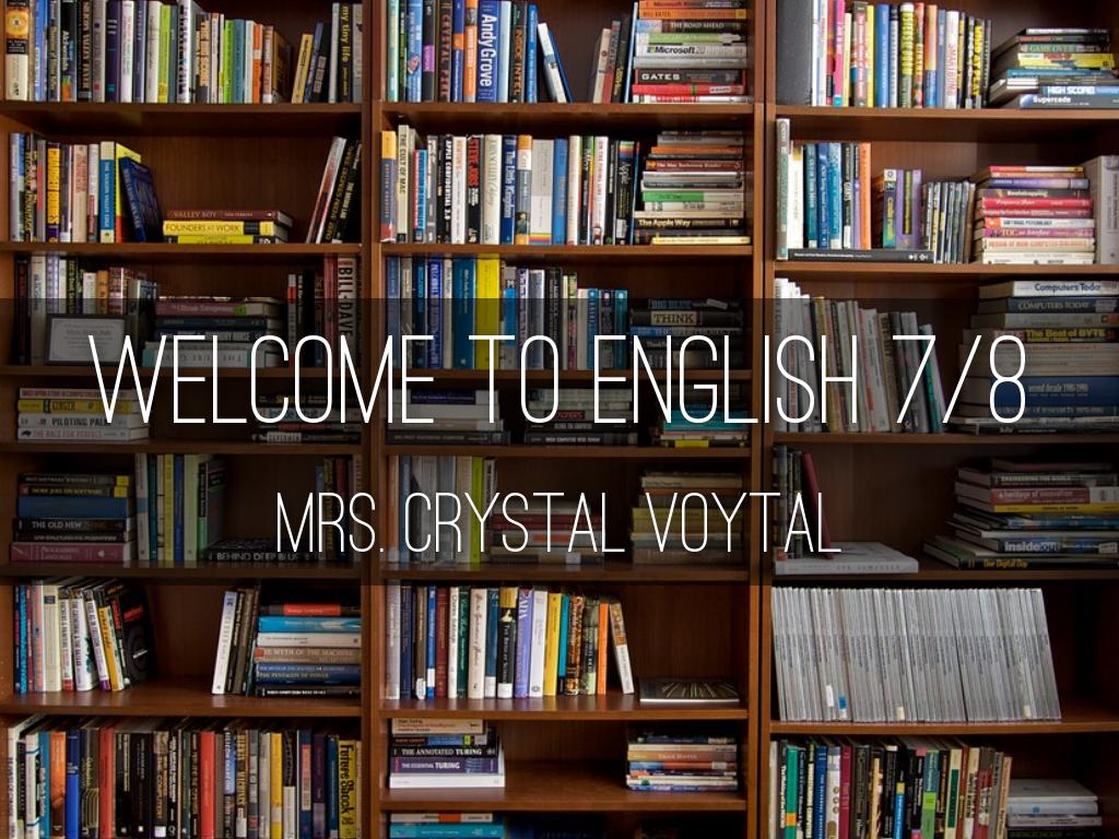 Welcome to English 7/8 OH