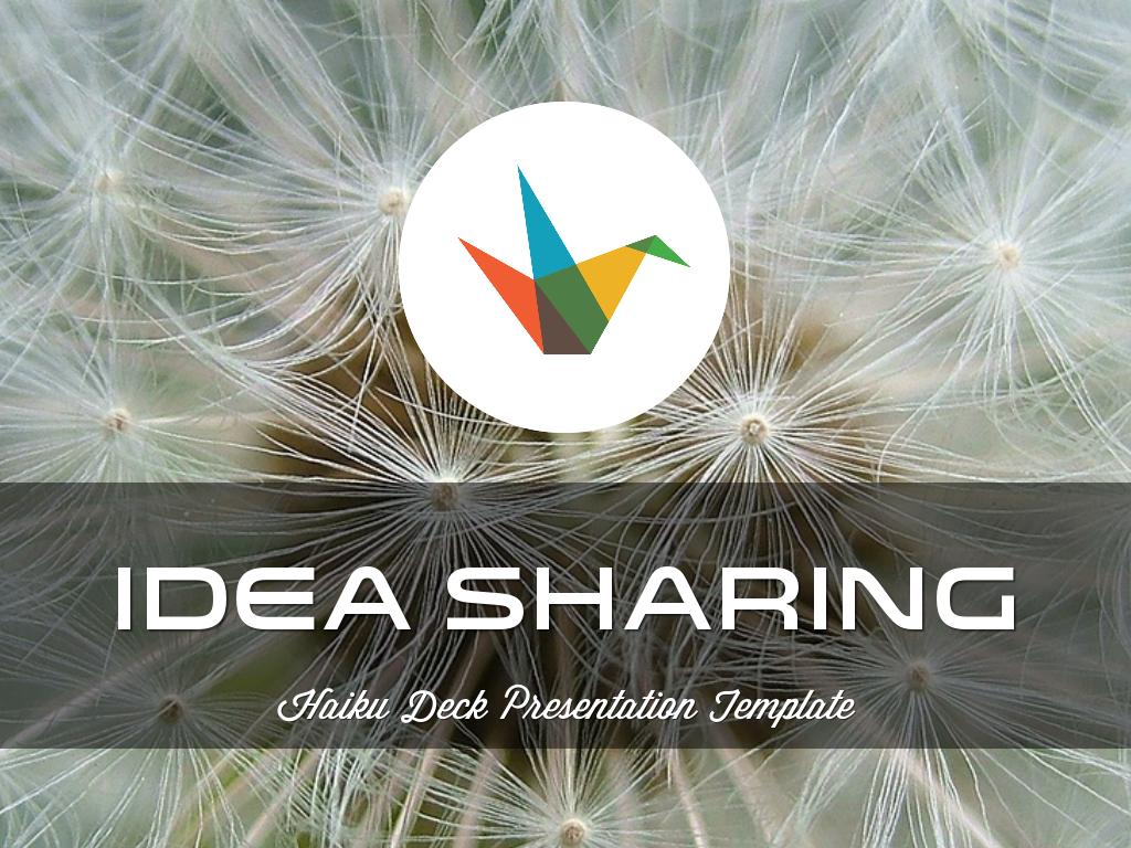 Idea Sharing Presentation Template ã®ã³ãã¼