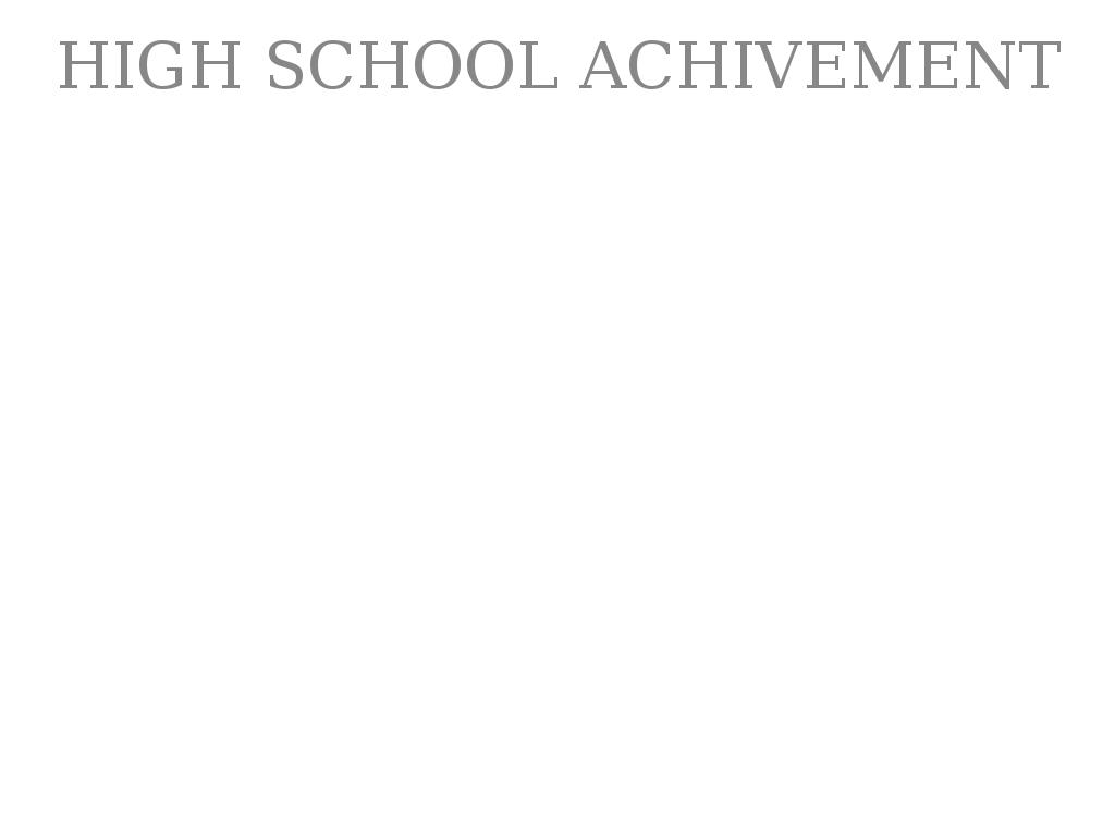 Copy of High school Achievement