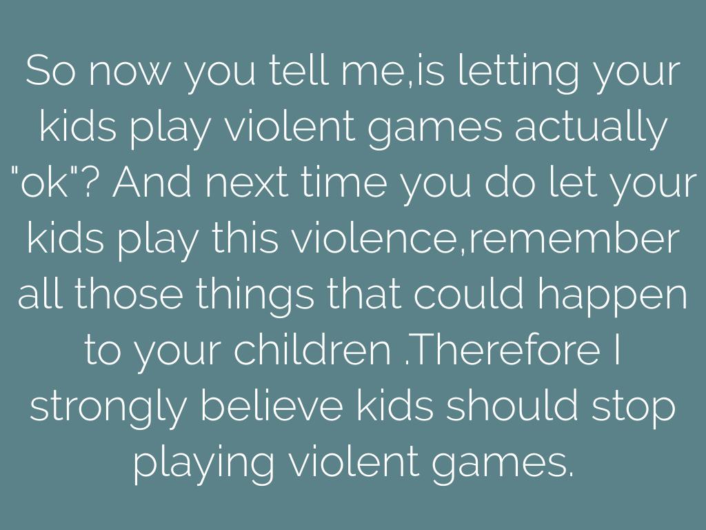 Do Voilent Video Games Make More Voilent In Real Life