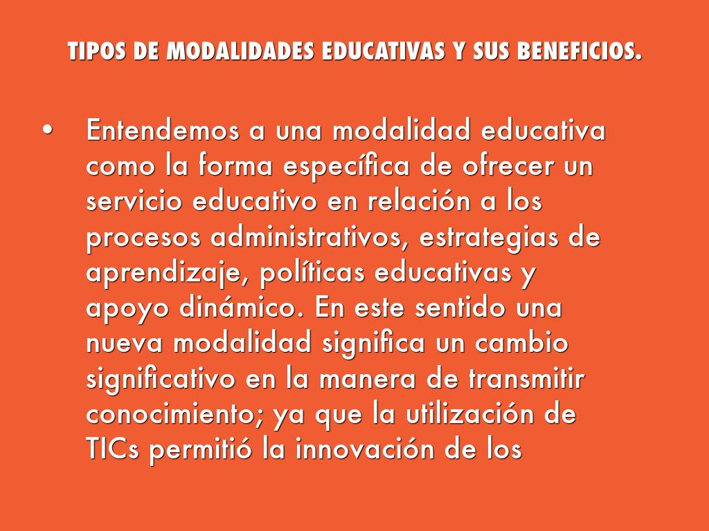 Modalidades Educativas 