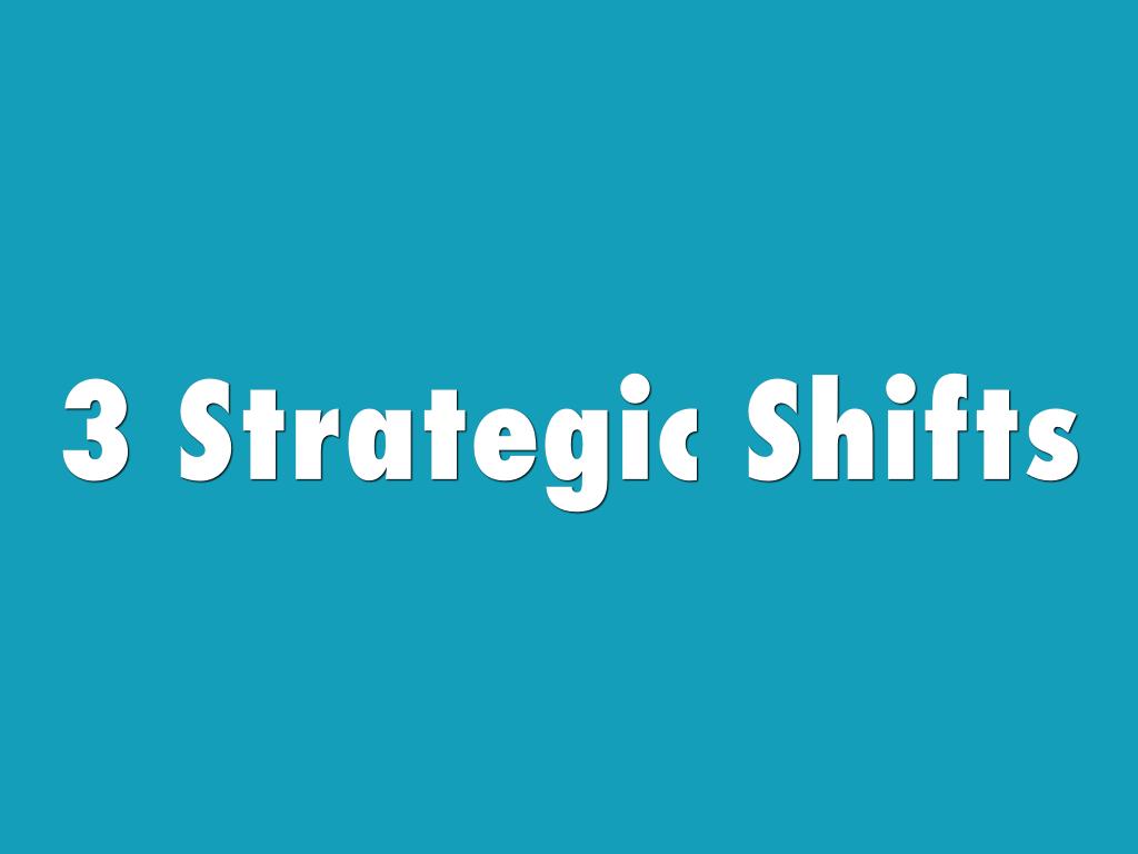 3 Strategic Shifts