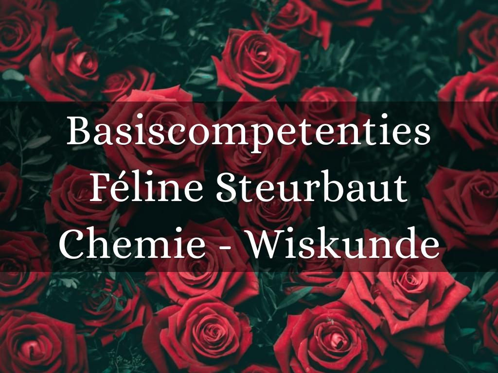 Basiscompetenties Féline Steurbaut 3EBA SO chemie - wiskunde