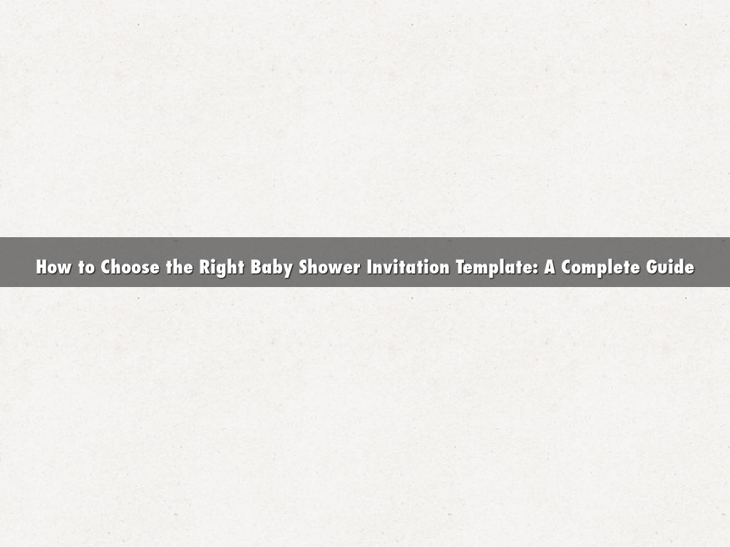 How to Choose the Right Baby Shower Invitation Template: A Complete Guide