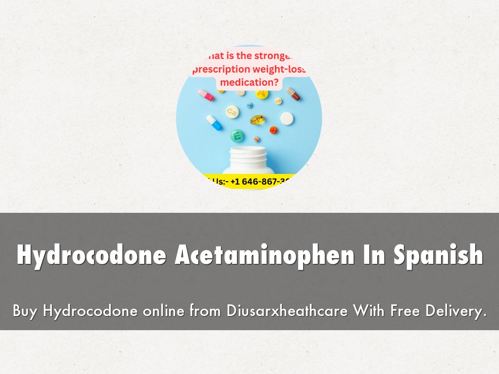 Hydrocodone Acetaminophen In Spanish