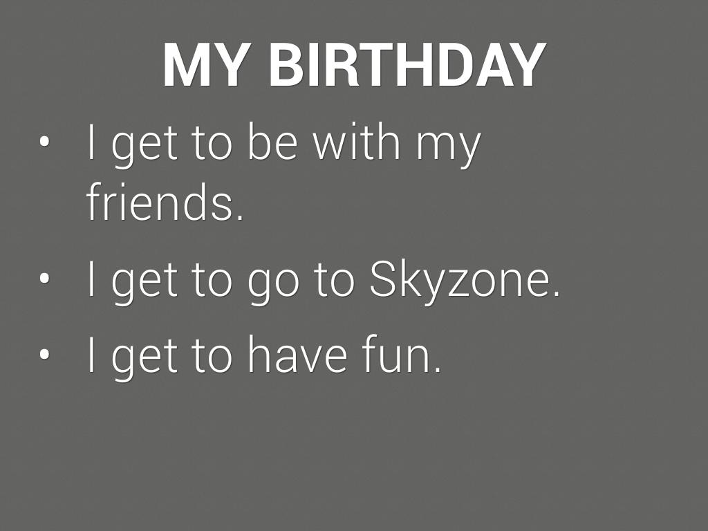 My Birthday
