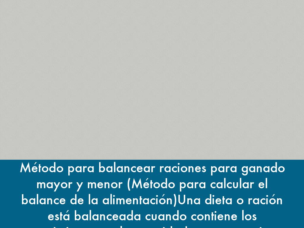 Tecnicas De Alimentacion