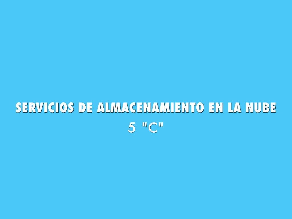 SERVICIOS DE ALMACENAMIENTO EN LA NUBE