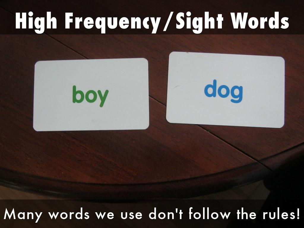 High Frequency/Sight Words
