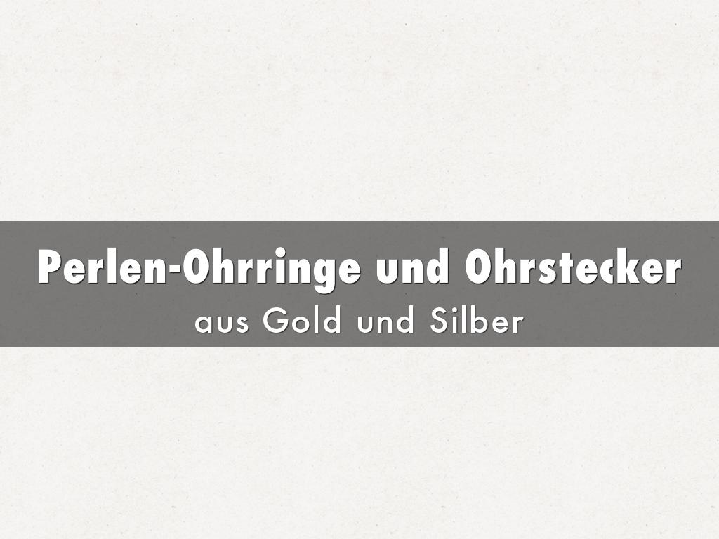 Perlen-Ohrringe-Ohrstecker aus Gold