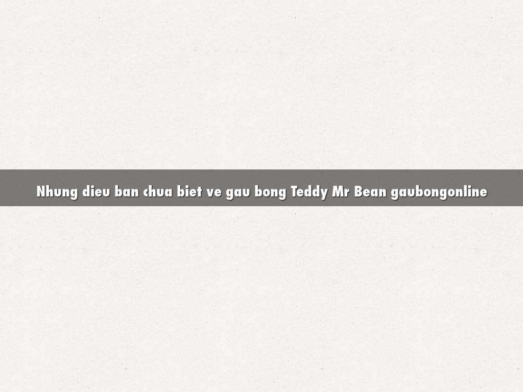 Nhung dieu ban chua biet ve gau bong Teddy Mr Bean gaubongonline