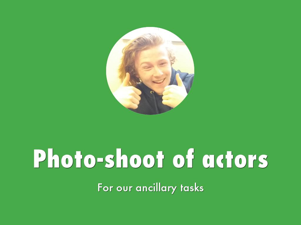 Photo-shoot of actors