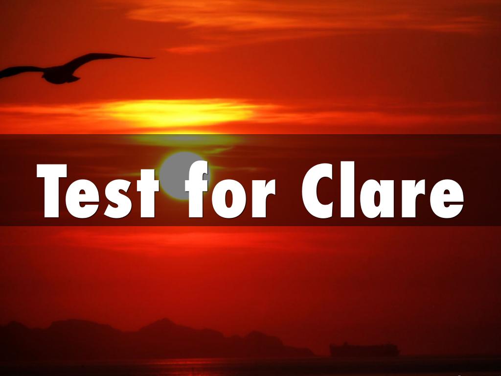 Test for Clare