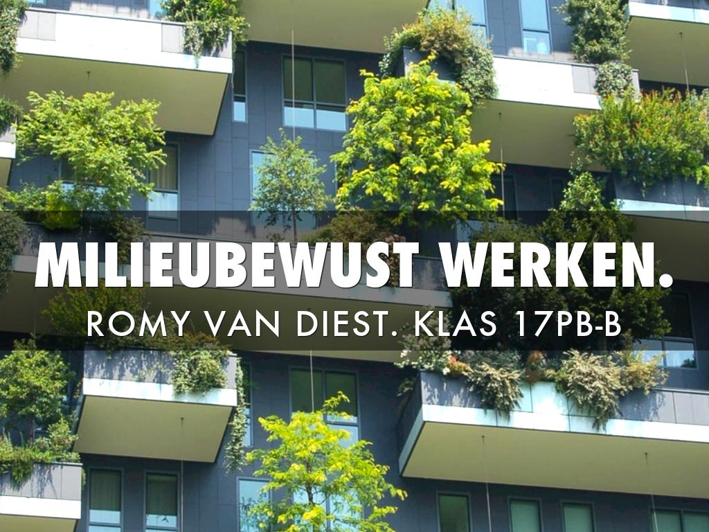 milieubewust werken